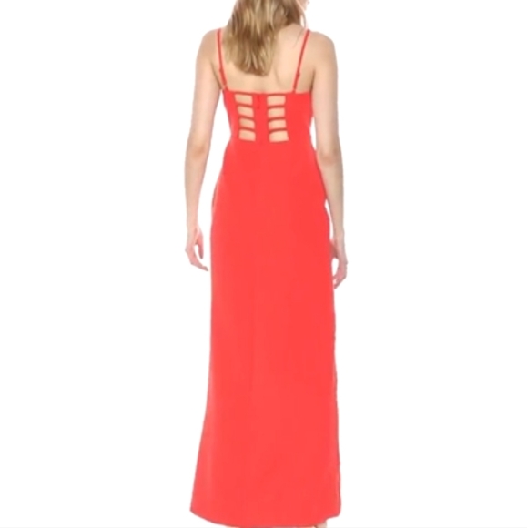 BGMAXAZRIA Women's Strappy Caged Gown,size 12 ,Color: Poinsettia - Picture 5 of 10